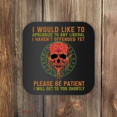 Funny Conservative Anti Woke Politically Incorrect Coaster