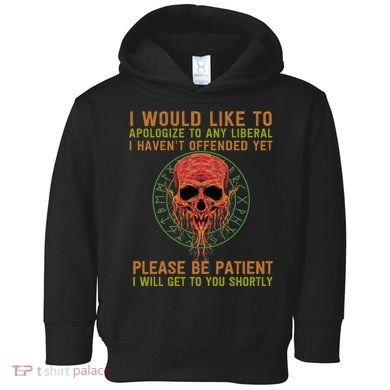Funny Conservative Anti Woke Politically Incorrect Toddler Hoodie