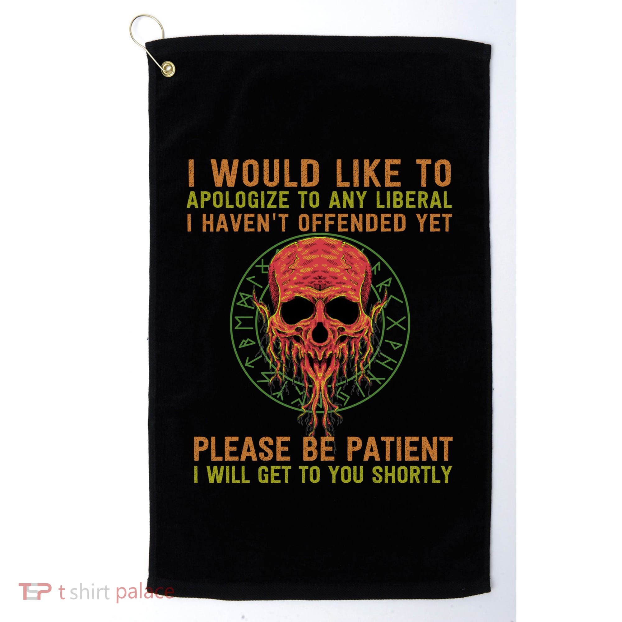Funny Conservative Anti Woke Politically Incorrect Golf Towel