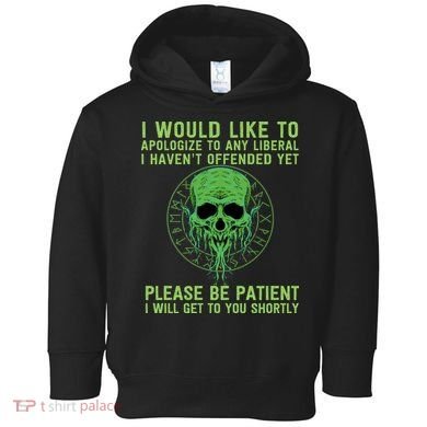 Funny Conservative Anti Woke Politically Incorrect Toddler Hoodie
