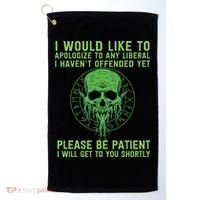 Funny Conservative Anti Woke Politically Incorrect Golf Towel thumb 0
