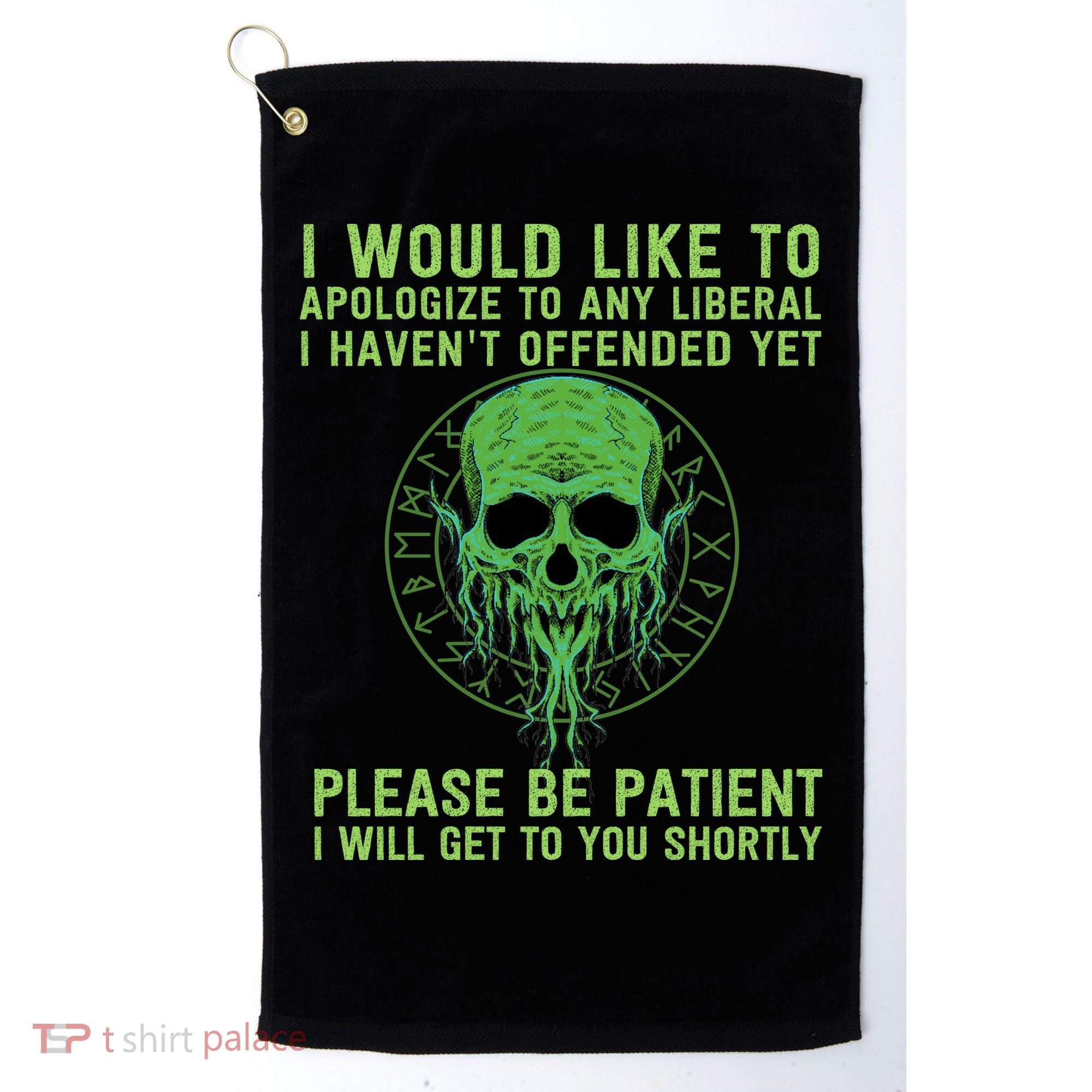 Funny Conservative Anti Woke Politically Incorrect Golf Towel