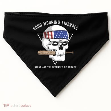 Funny Conservative Anti Liberal Anti Woke USA-Made Doggie Bandana
