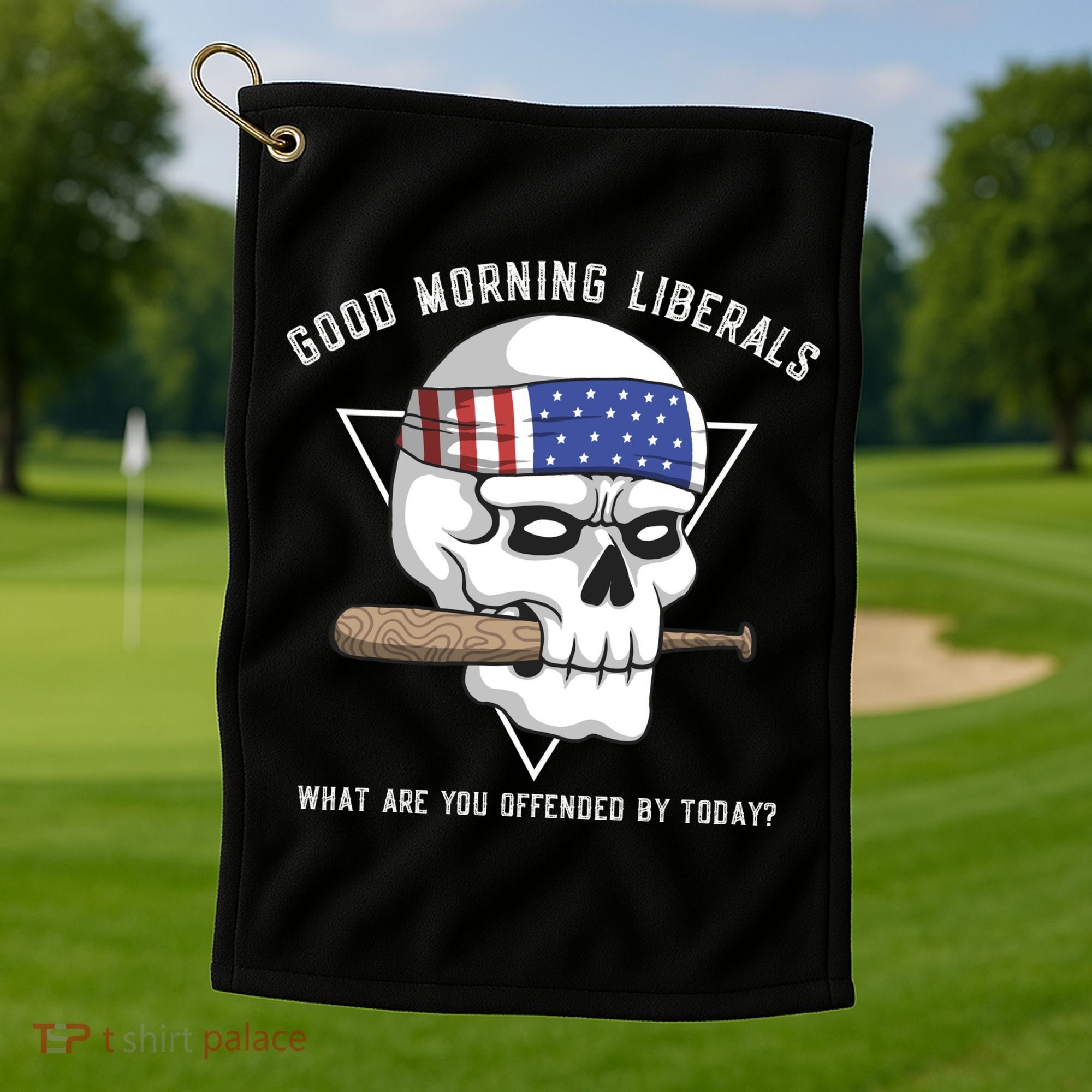 Funny Conservative Anti Liberal Anti Woke Golf Towel