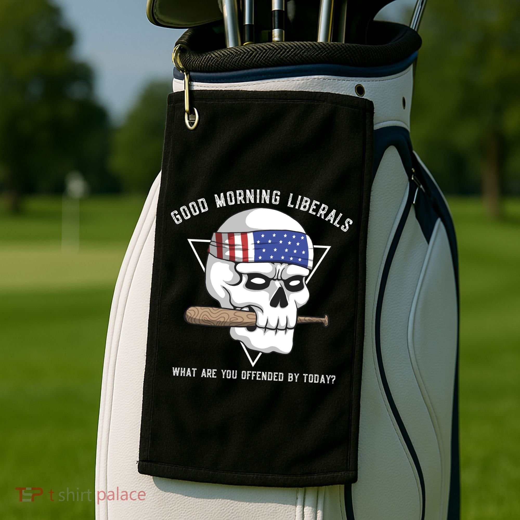 Funny Conservative Anti Liberal Anti Woke Golf Towel