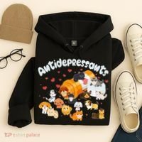 Funny Cute Antidepressants Pets Puppies And Kittens Hoodie thumb 4