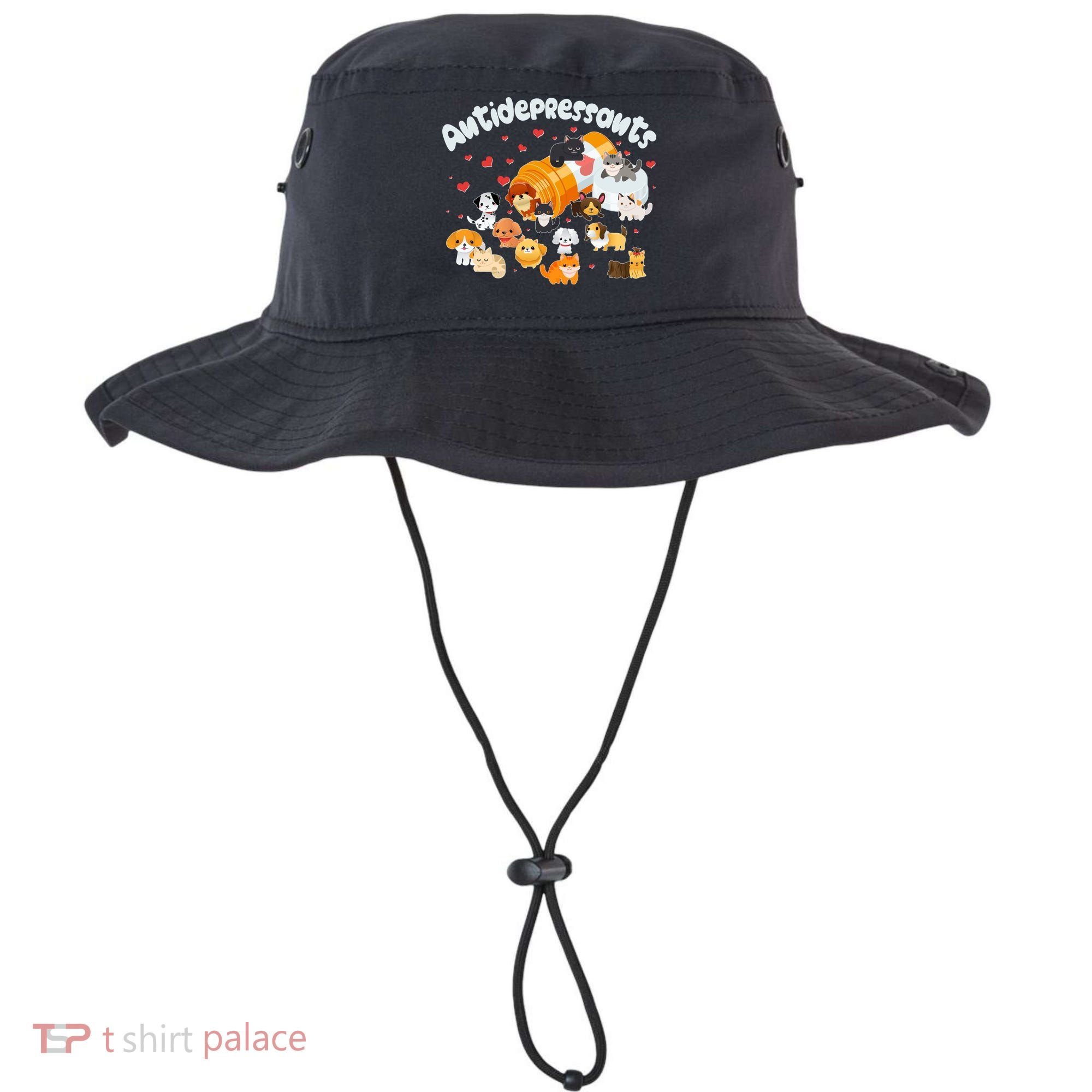 Funny Cute Antidepressants Pets Puppies And Kittens Bucket Hat