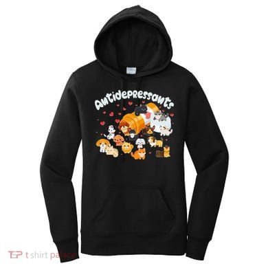 Funny Cute Antidepressants Pets Puppies And Kittens Women's Hoodie