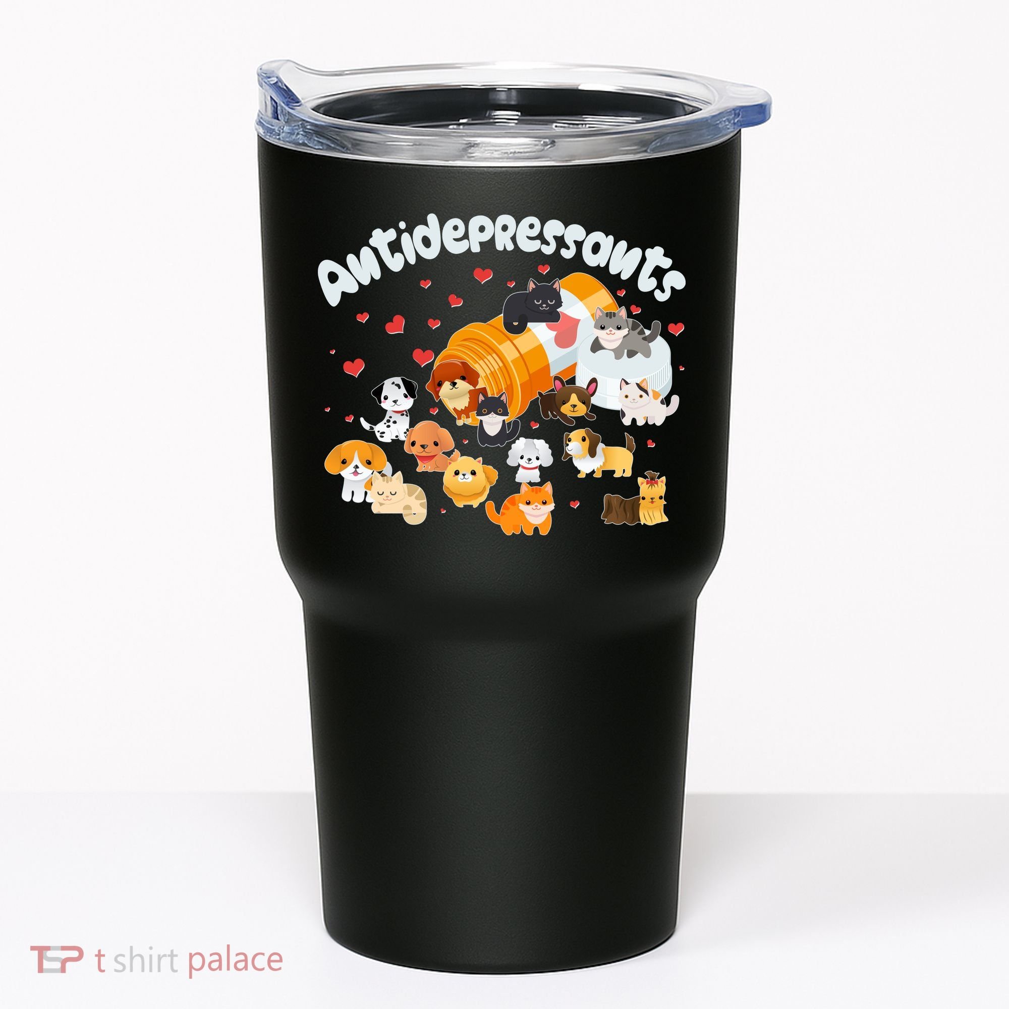 Funny Cute Antidepressants Pets Puppies And Kittens Tumbler