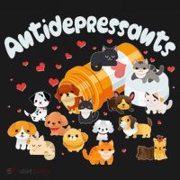 Funny Cute Antidepressants Pets Puppies And Kittens Women's Tank Top thumb 5