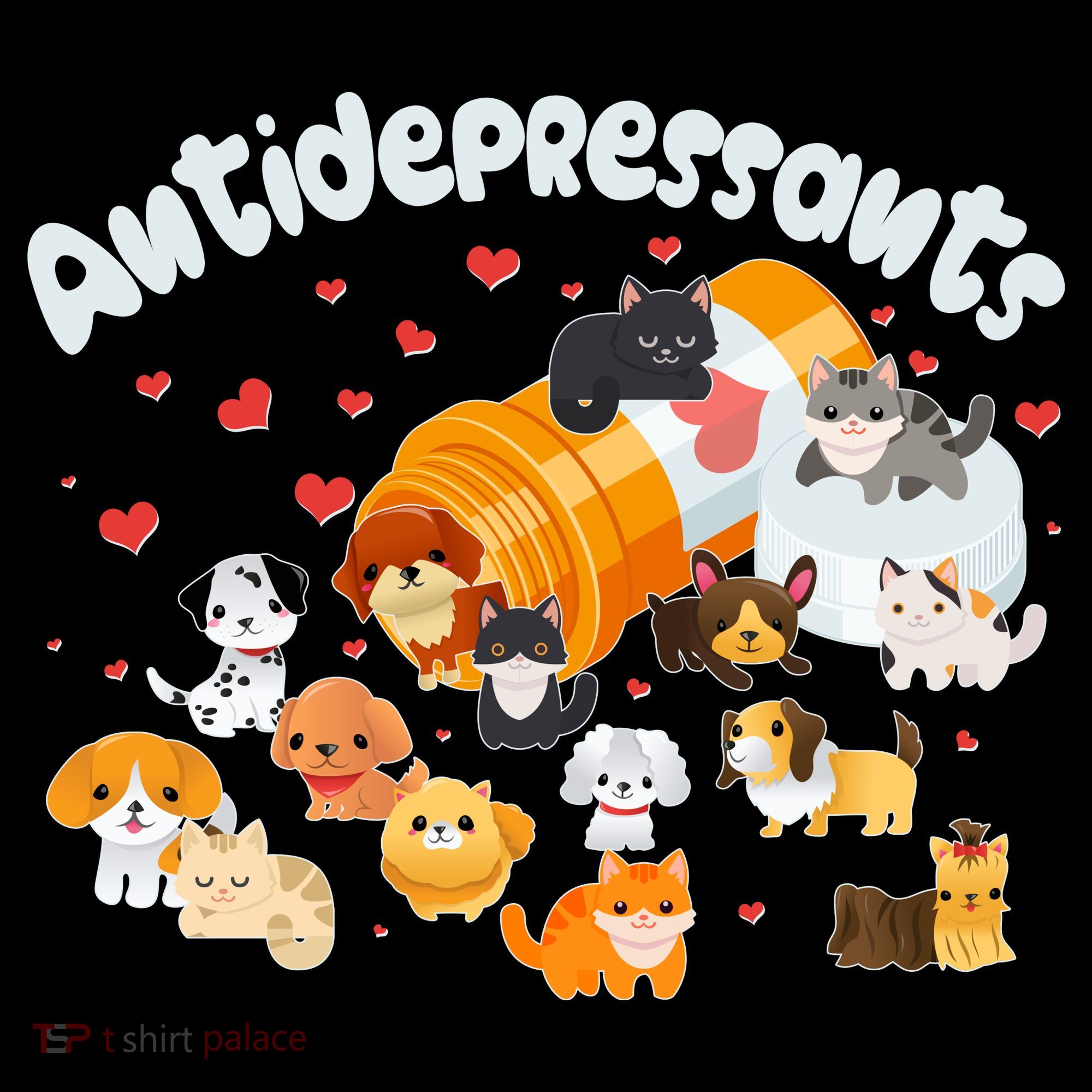 Funny Cute Antidepressants Pets Puppies And Kittens Women's Tank Top