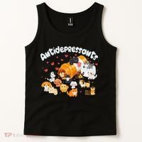 Funny Cute Antidepressants Pets Puppies And Kittens Tank Top thumb 2