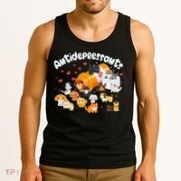 Funny Cute Antidepressants Pets Puppies And Kittens Tank Top thumb 3