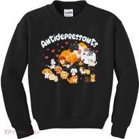 Funny Cute Antidepressants Pets Puppies And Kittens Kids Sweatshirt thumb 0