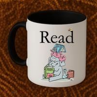 Funny Cute Animals Read Book Fan Coffee Mug thumb 2