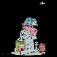 Funny Cute Animals Read Book Fan Coffee Mug thumb 5