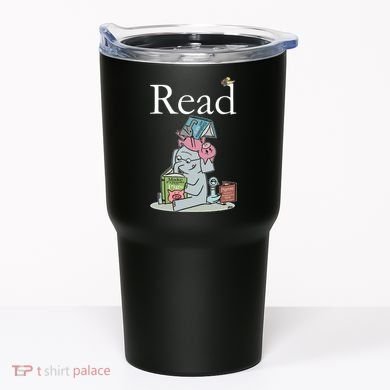 Funny Cute Animals Read Book Fan Tumbler