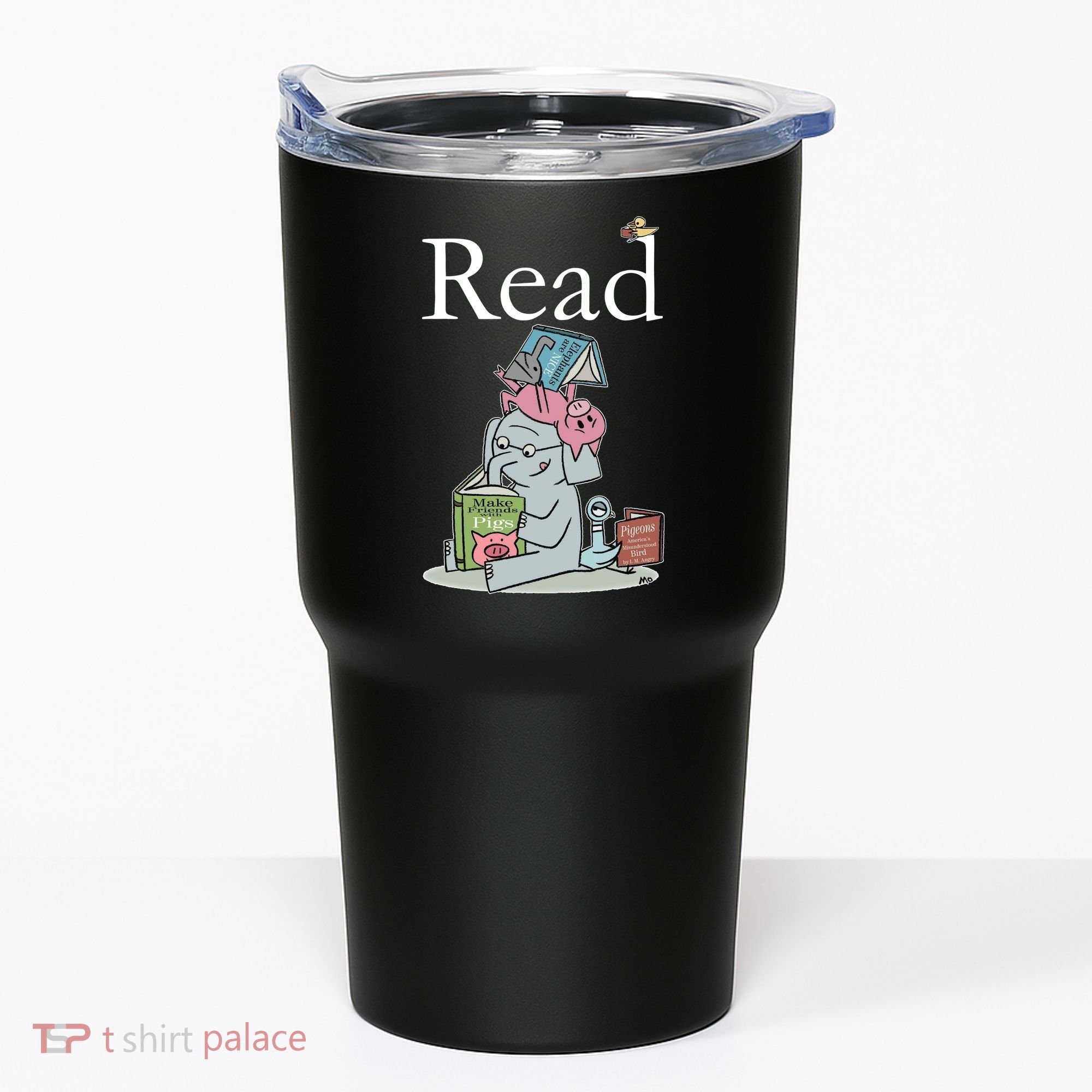 Funny Cute Animals Read Book Fan Tumbler