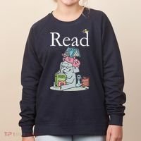 Funny Cute Animals Read Book Fan Women's Sweatshirt thumb 0