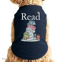 Funny Cute Animals Read Book Fan Doggie Tank thumb 0