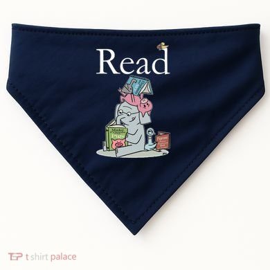 Funny Cute Animals Read Book Fan USA-Made Doggie Bandana