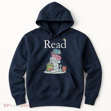 Funny Cute Animals Read Book Fan Hoodie