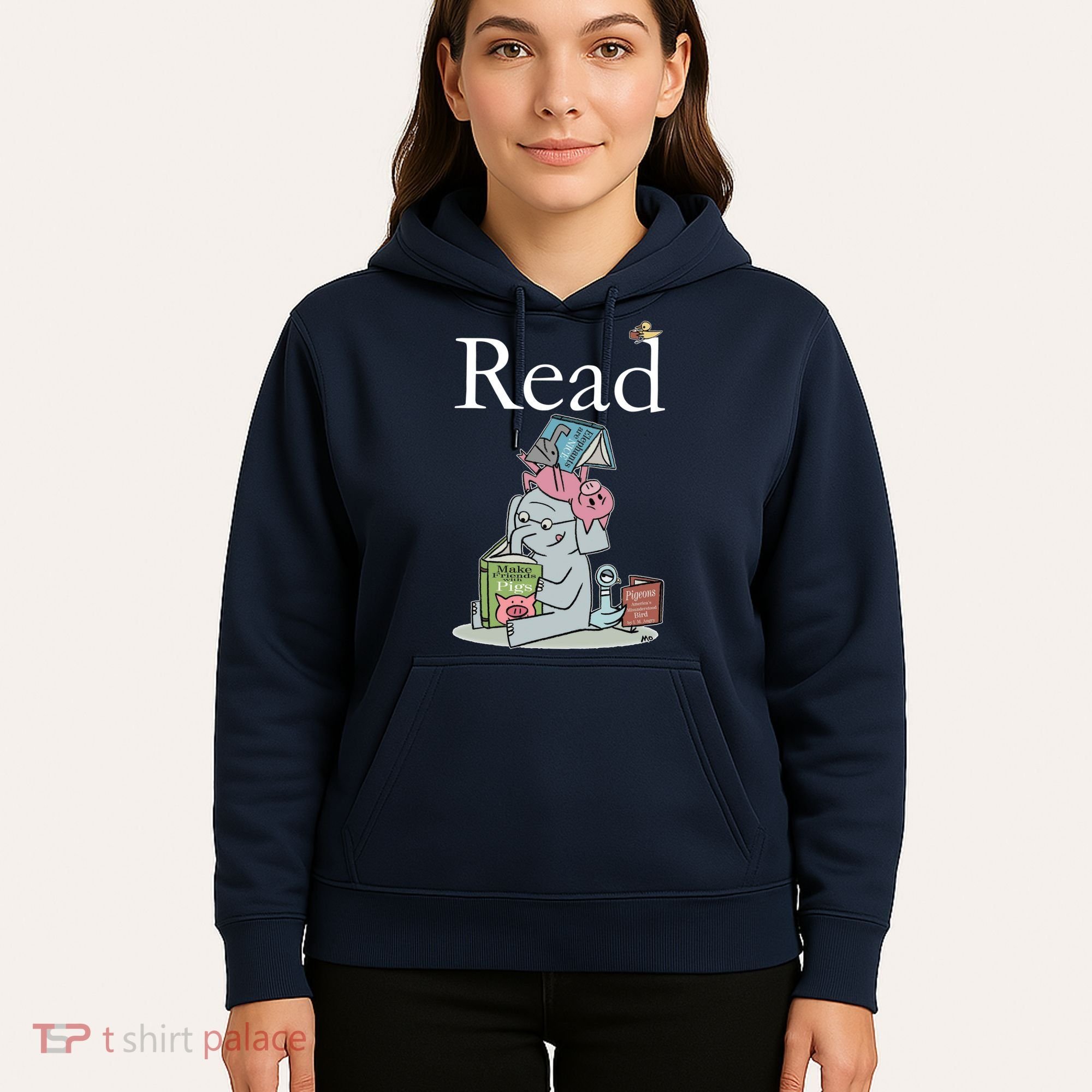 Funny Cute Animals Read Book Fan Hoodie