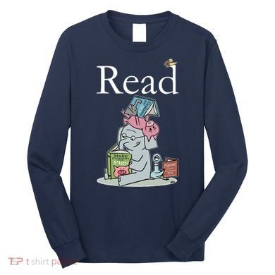 Funny Cute Animals Read Book Fan Long Sleeve Shirt