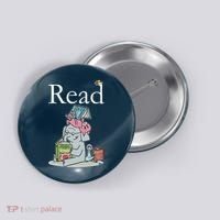 Funny Cute Animals Read Book Fan Button thumb 0
