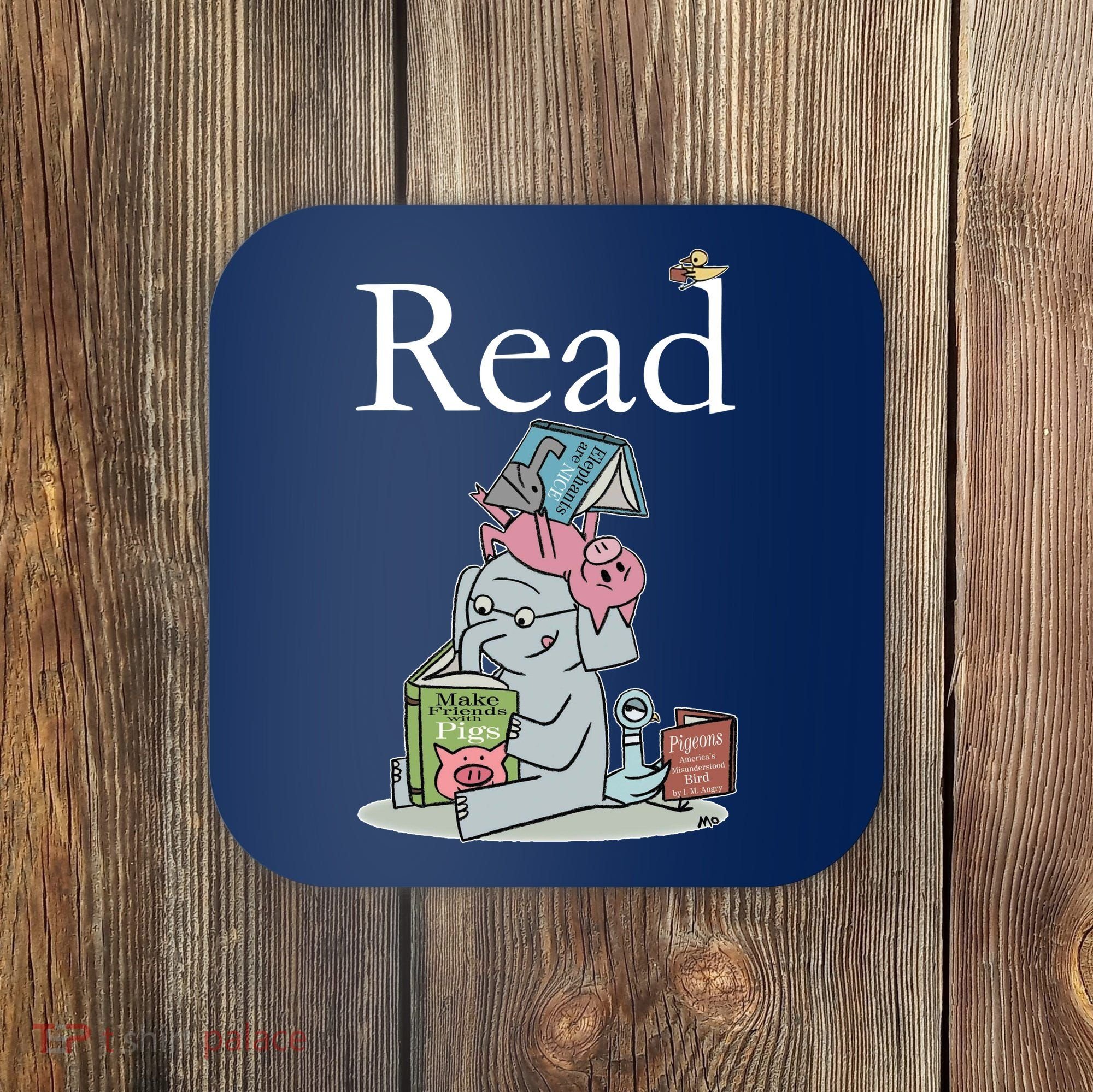 Funny Cute Animals Read Book Fan Coaster