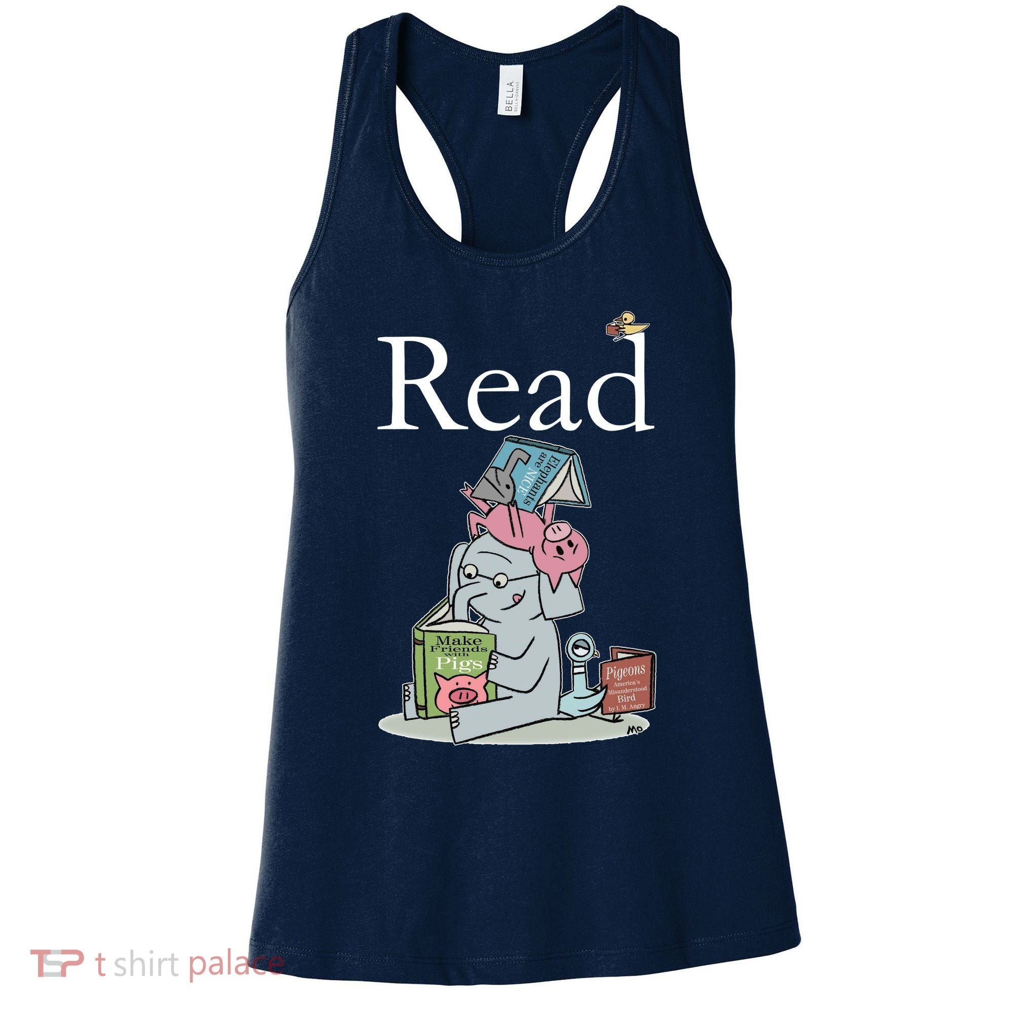 Funny Cute Animals Read Book Fan Women's Tank Top