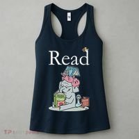 Funny Cute Animals Read Book Fan Women's Tank Top thumb 3