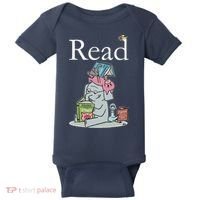 Funny Cute Animals Read Book Fan Baby Bodysuit thumb 0
