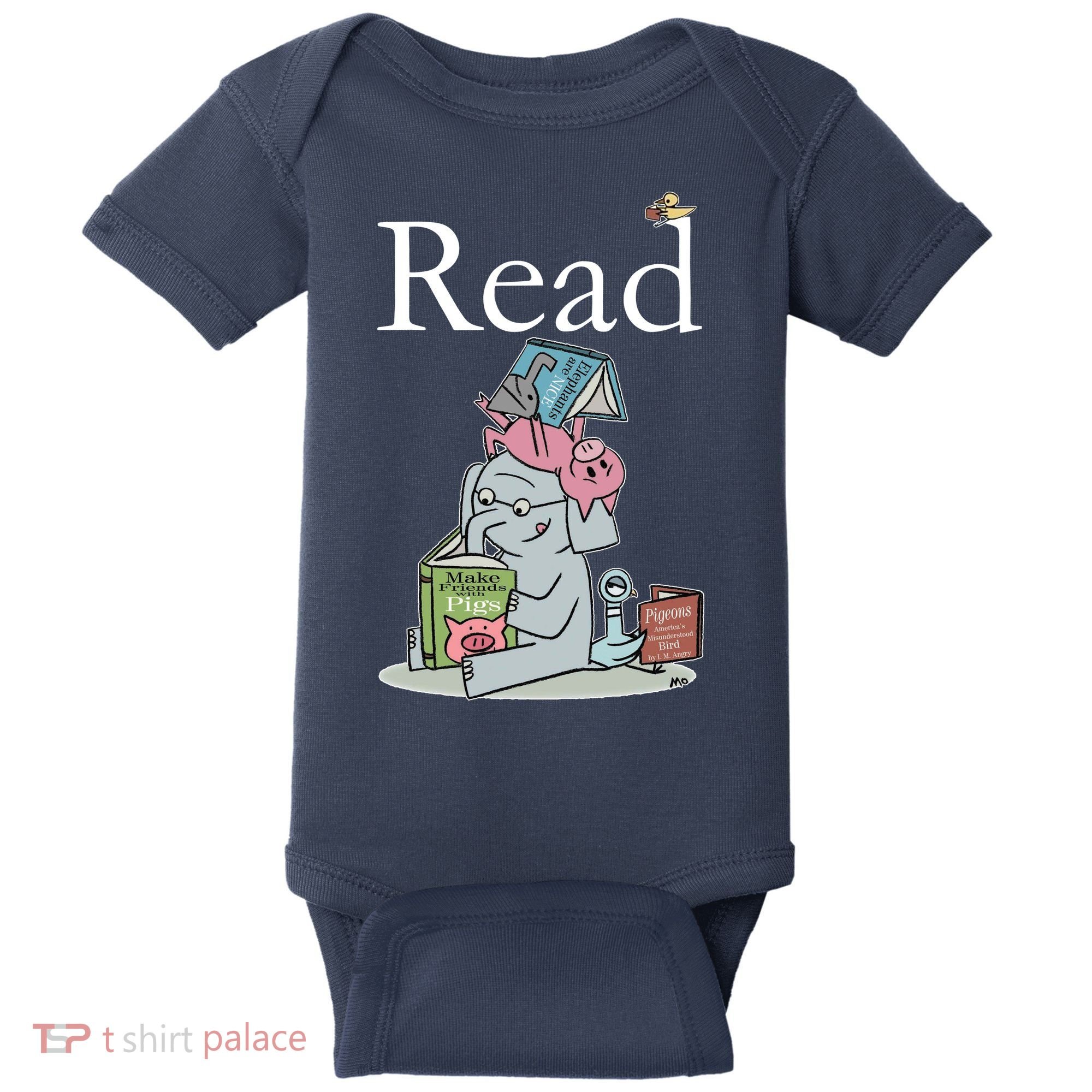 Funny Cute Animals Read Book Fan Baby Bodysuit