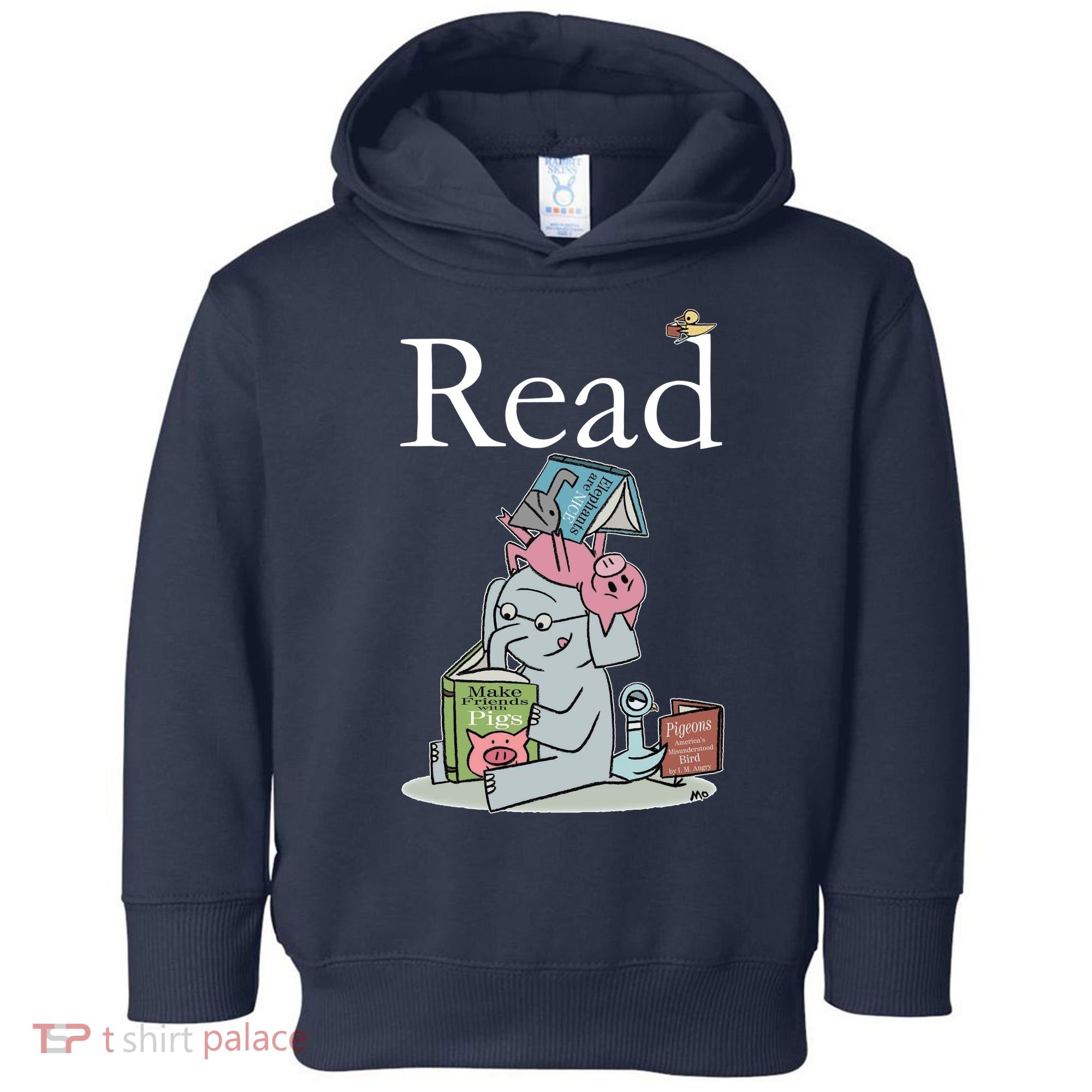 Funny Cute Animals Read Book Fan Toddler Hoodie