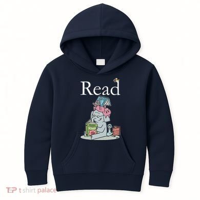 Funny Cute Animals Read Book Fan Kids Hoodie