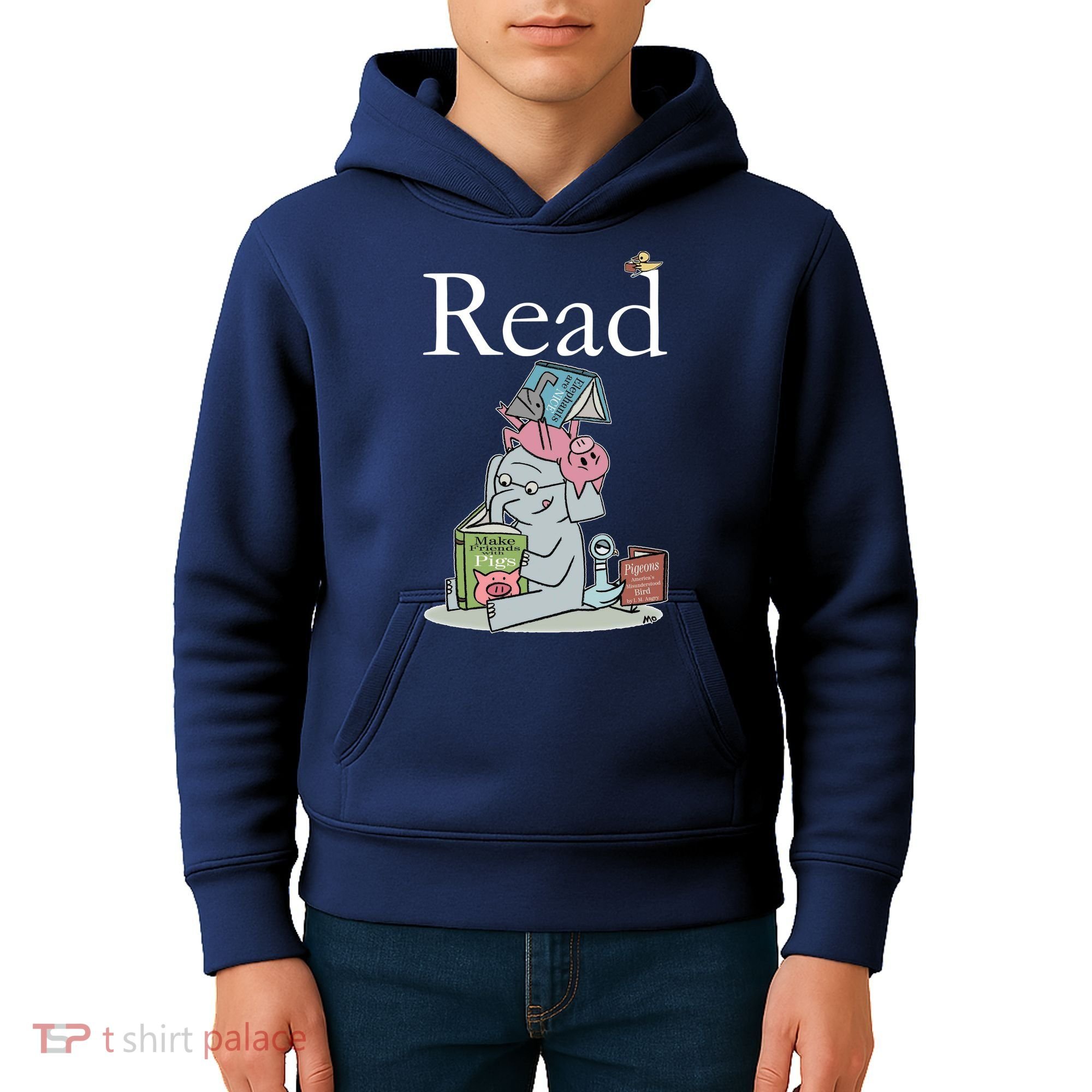 Funny Cute Animals Read Book Fan Kids Hoodie