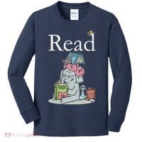 Funny Cute Animals Read Book Fan Kids Long Sleeve Shirt thumb 0