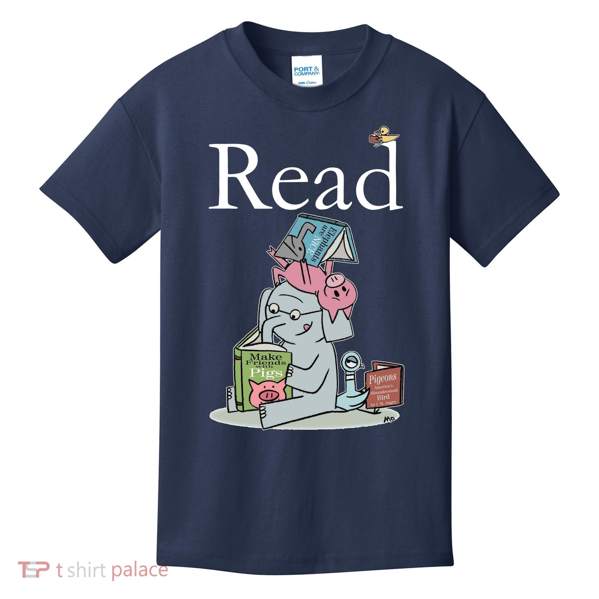Funny Cute Animals Read Book Fan Kids T-Shirt