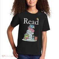 Funny Cute Animals Read Book Fan Kids T-Shirt thumb 2