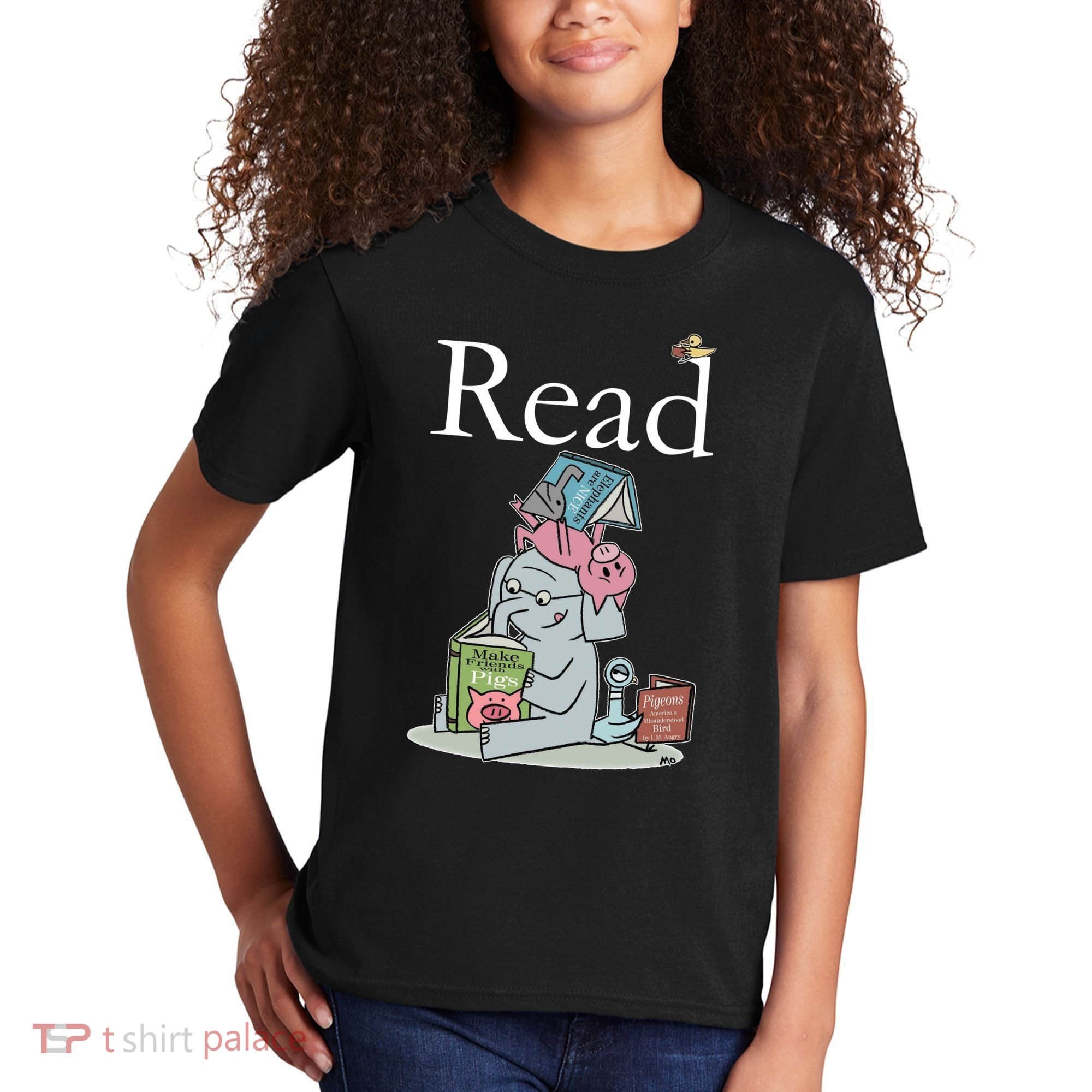 Funny Cute Animals Read Book Fan Kids T-Shirt