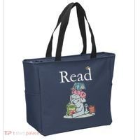 Funny Cute Animals Read Book Fan Tote Bag thumb 2