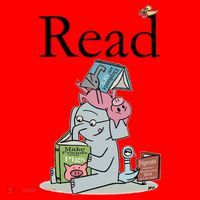 Funny Cute Animals Read Book Fan Santa Hat thumb 1