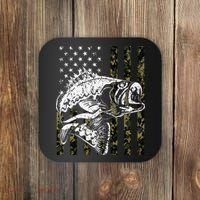 Fishing Camouflage American Flag Fisherman Coaster thumb 0