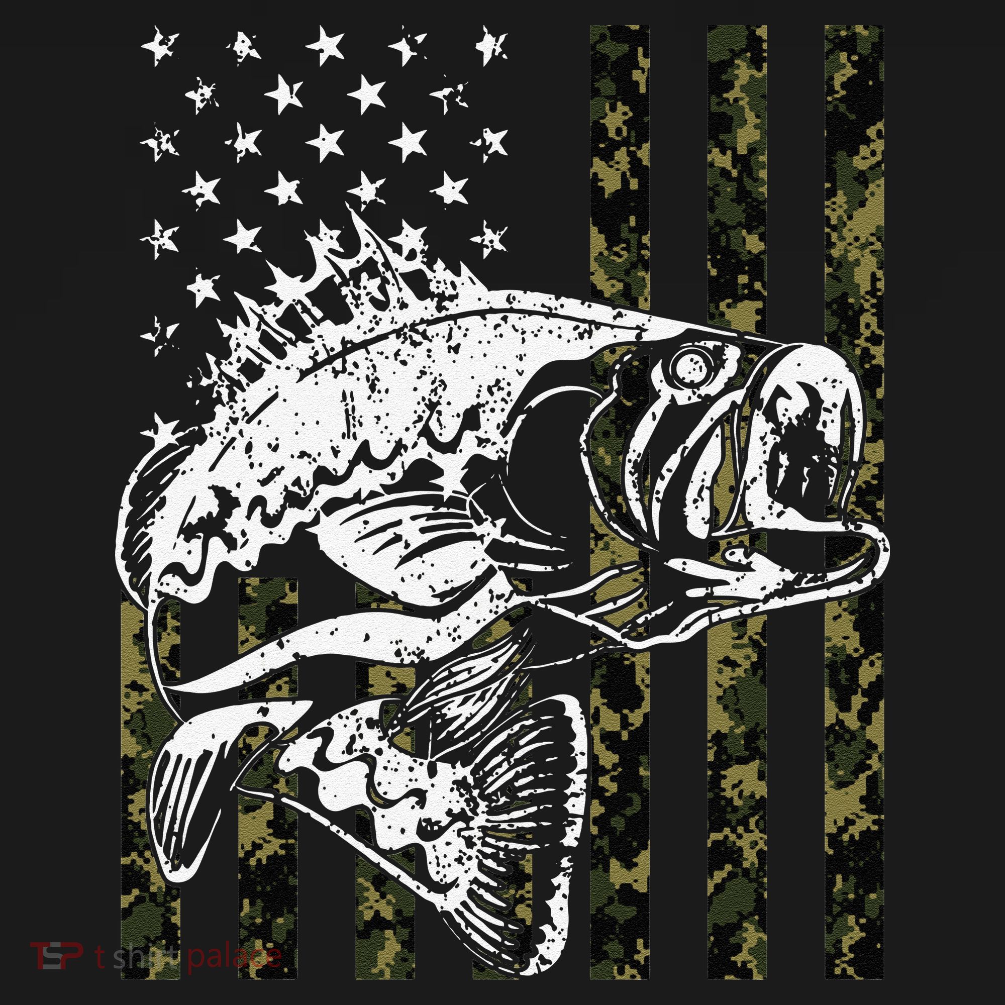 Fishing Camouflage American Flag Fisherman Women's Hoodie
