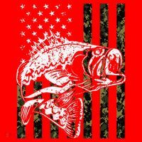Fishing Camouflage American Flag Fisherman Santa Hat thumb 1