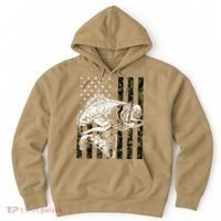 Fishing Camouflage American Flag Fisherman Hoodie thumb 0