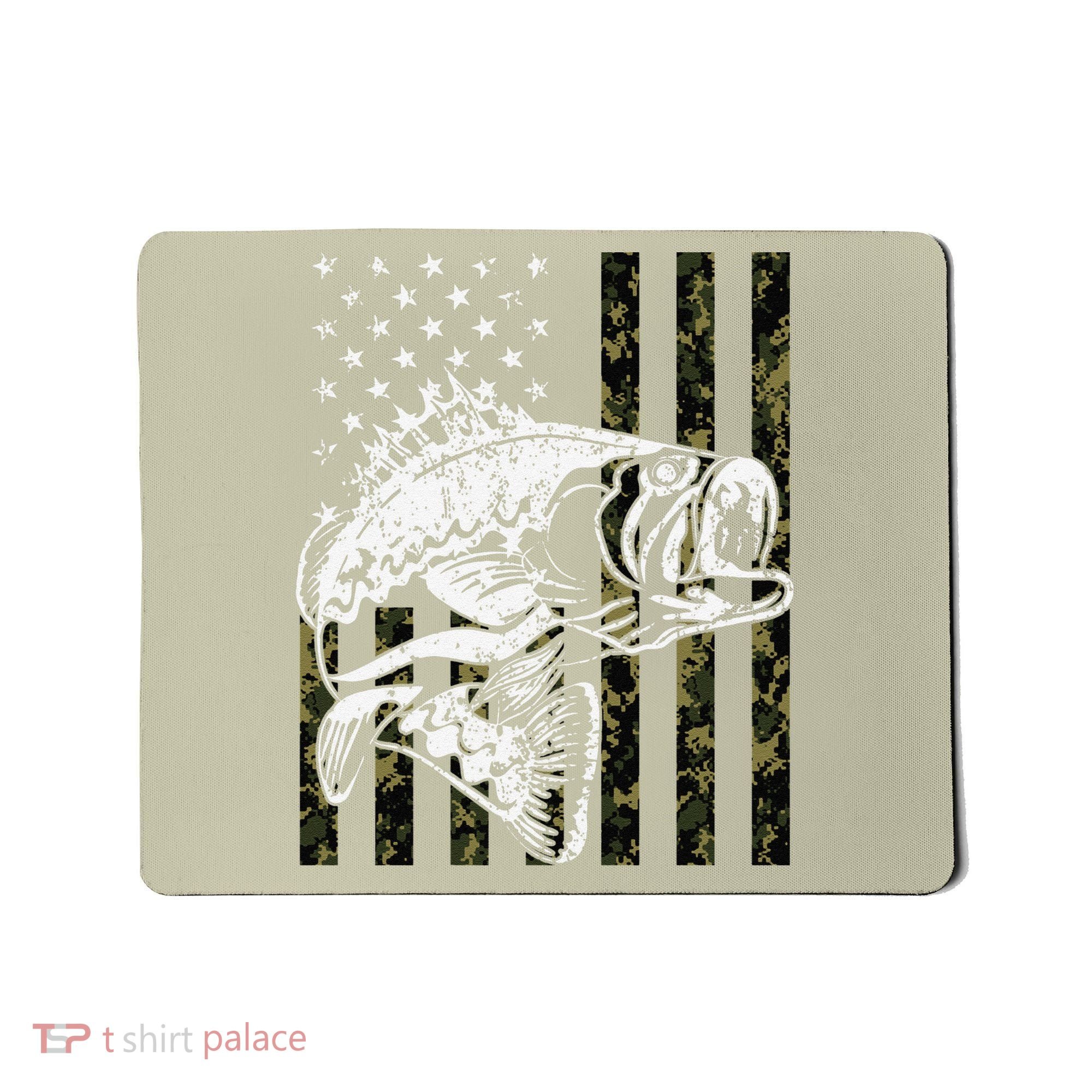 Fishing Camouflage American Flag Fisherman Mousepad