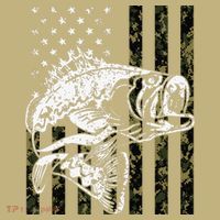 Fishing Camouflage American Flag Fisherman Mousepad thumb 1