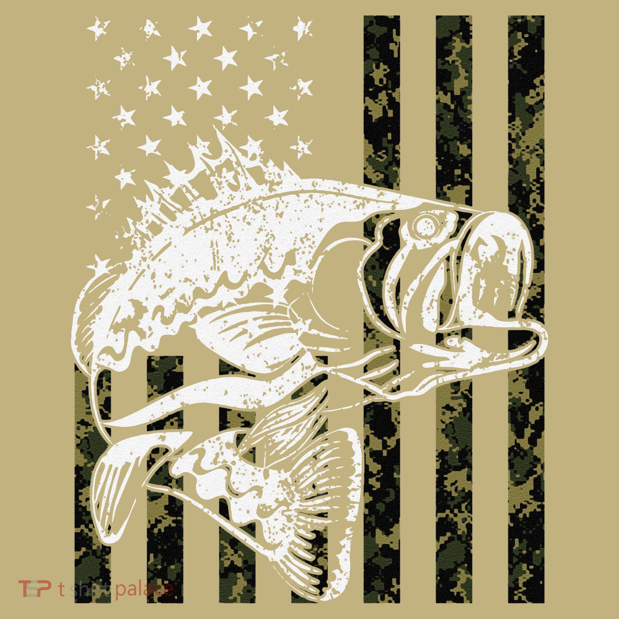 Fishing Camouflage American Flag Fisherman Mousepad